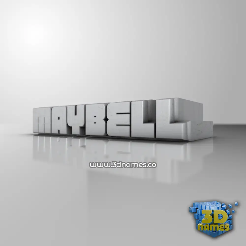 maybell in White Metro style - 3D name wallpaper