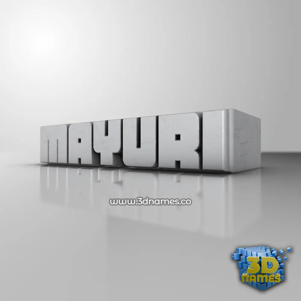 mayuri in White Metro style - 3D name wallpaper