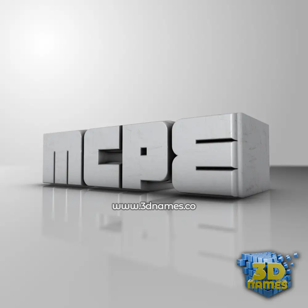mcpe in White Metro style - 3D name wallpaper