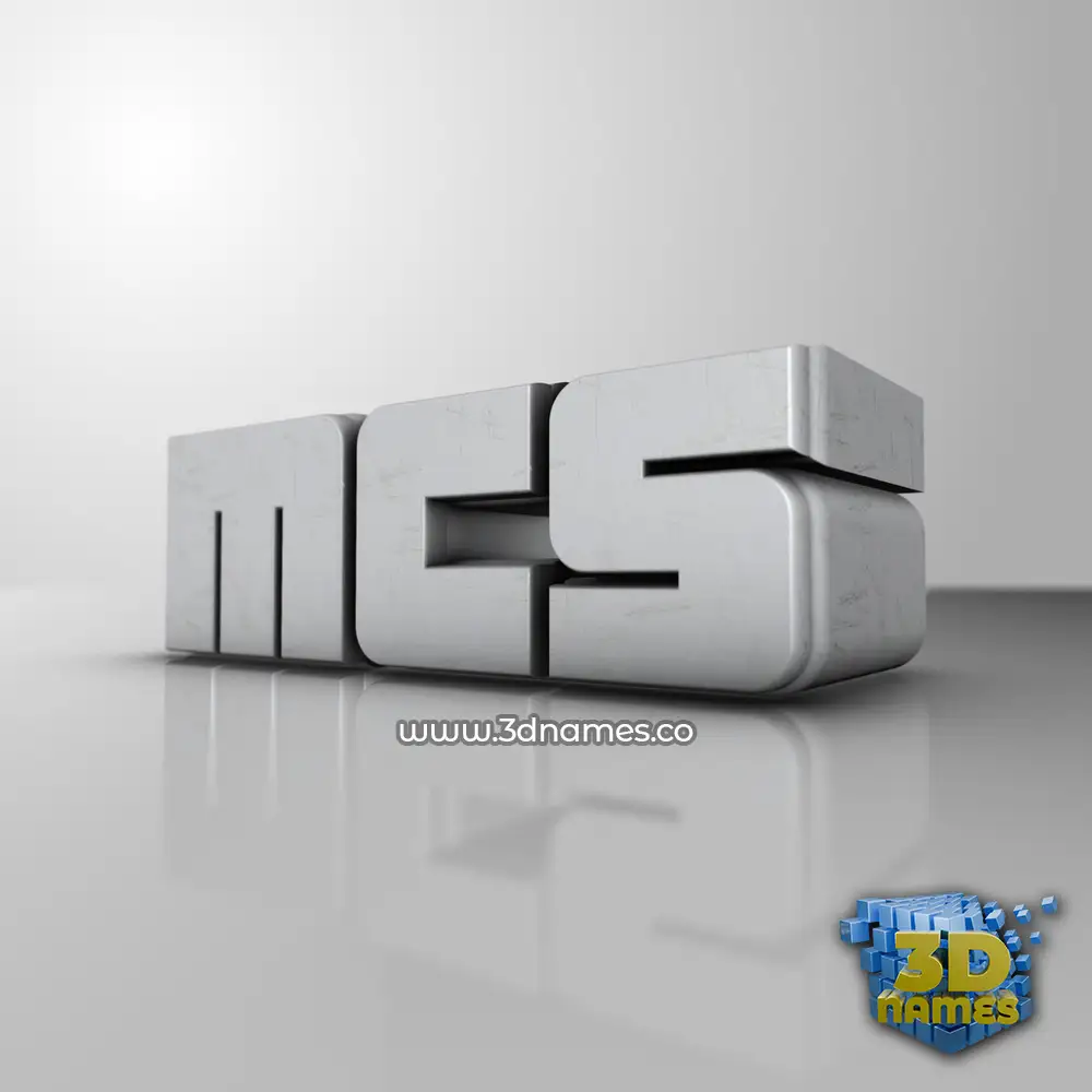 mcs in White Metro style - 3D name wallpaper
