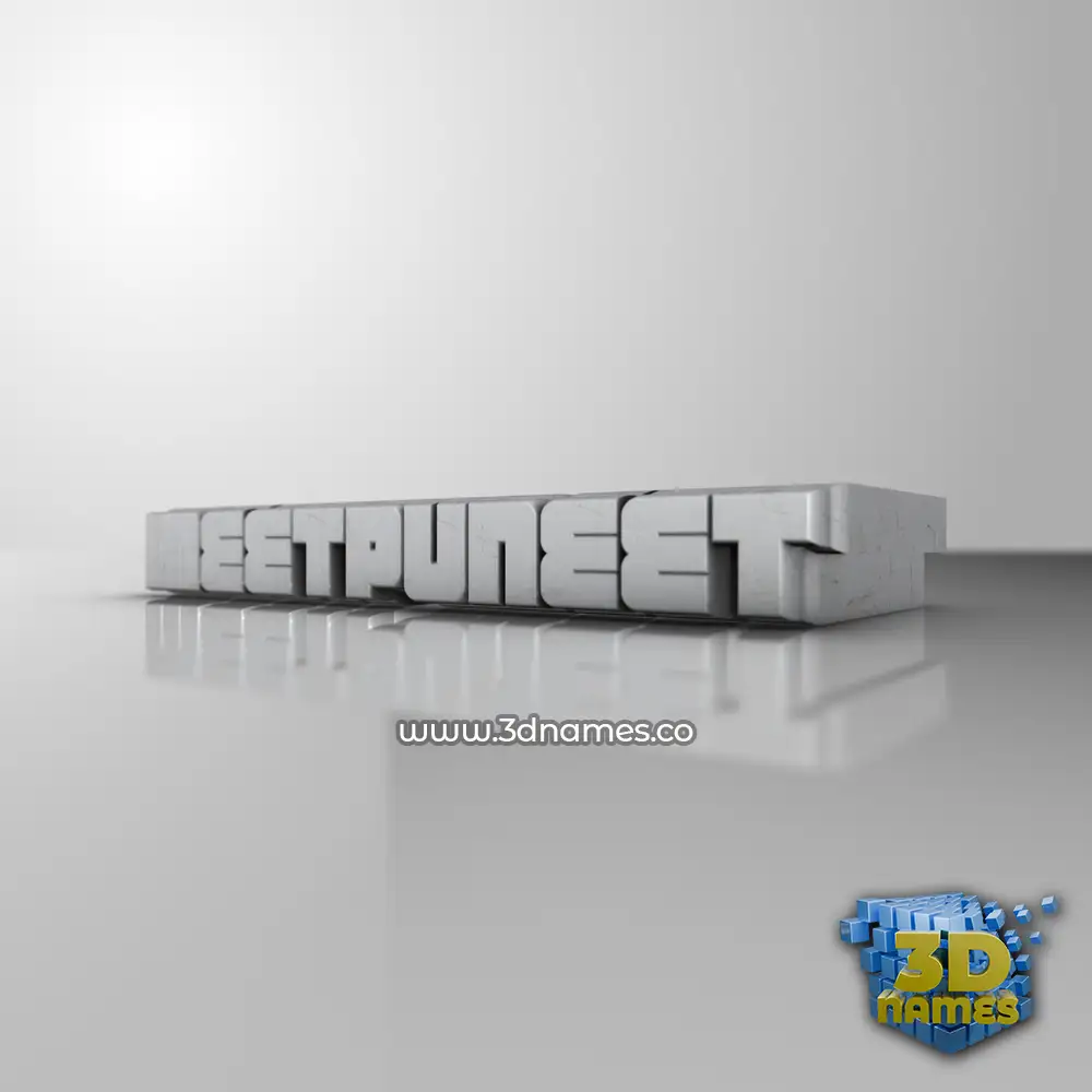 meetpuneet in White Metro style - 3D name wallpaper