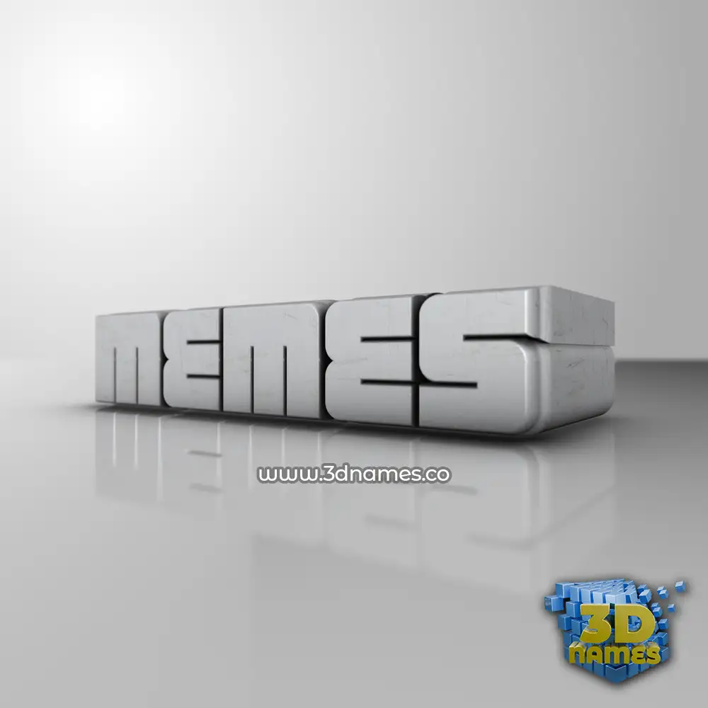 memes in White Metro style - 3D name wallpaper