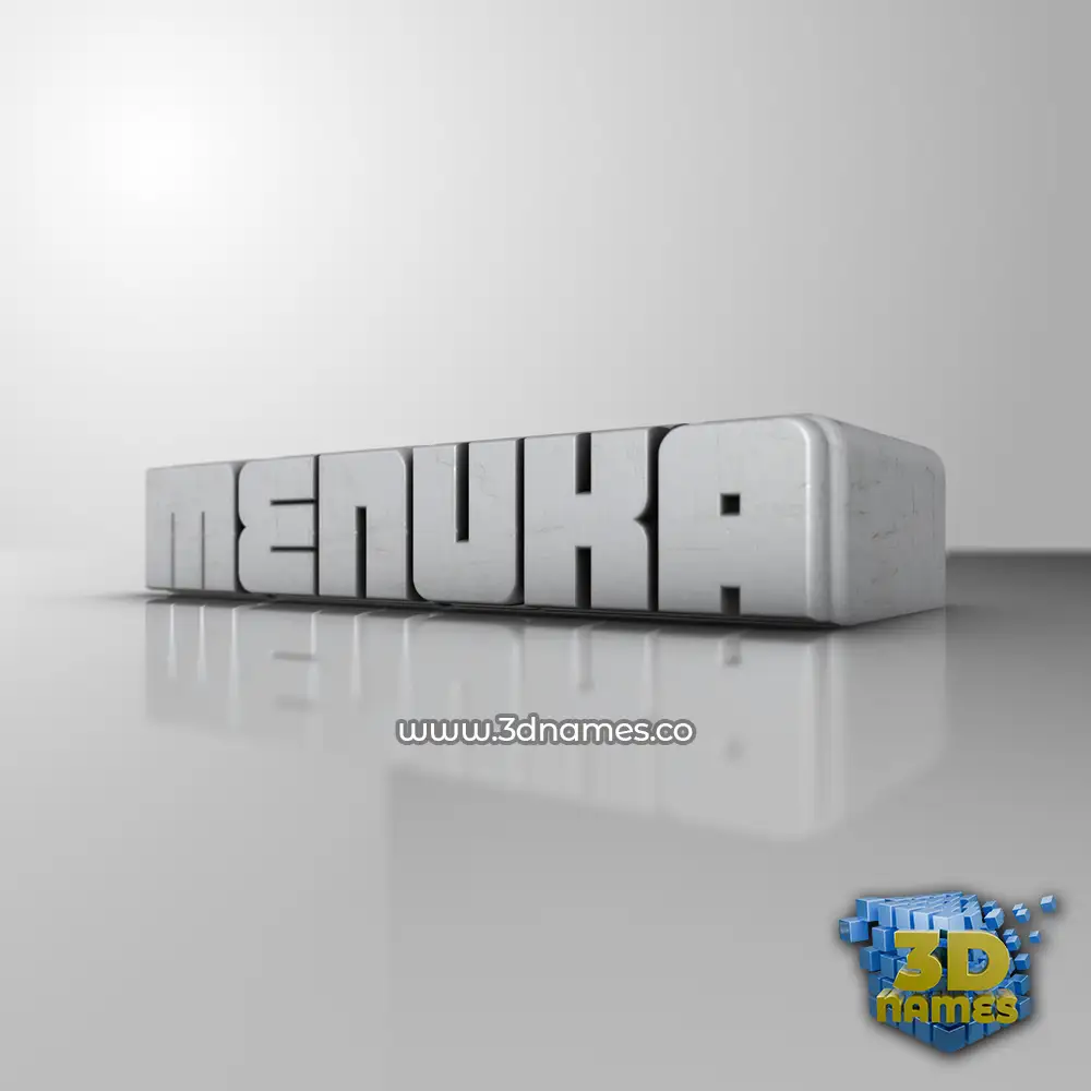 menuka in White Metro style - 3D name wallpaper