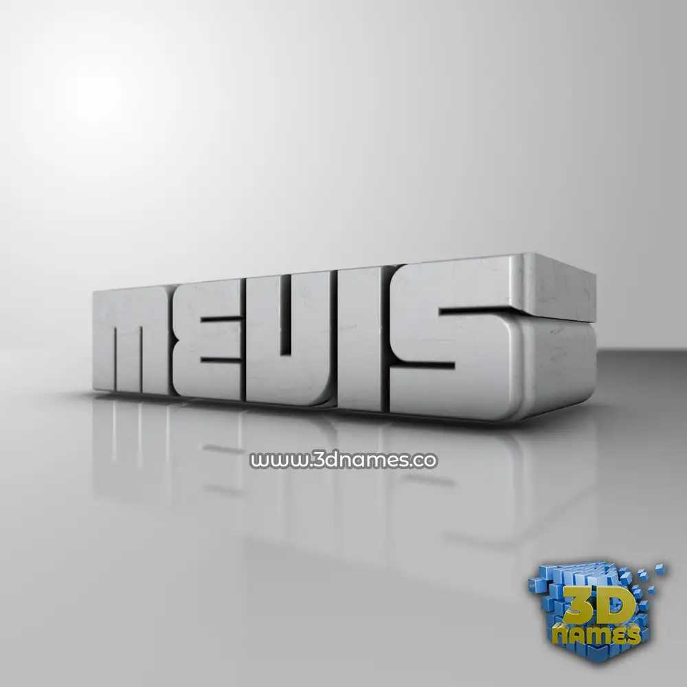 mevis in White Metro style - 3D name wallpaper