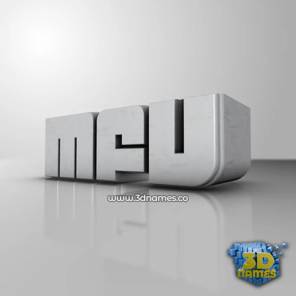 mfv in White Metro style - 3D name wallpaper