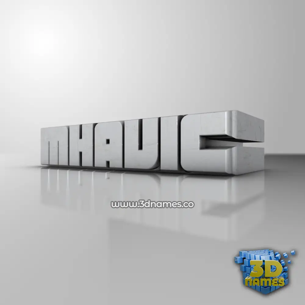 mhavic in White Metro style - 3D name wallpaper