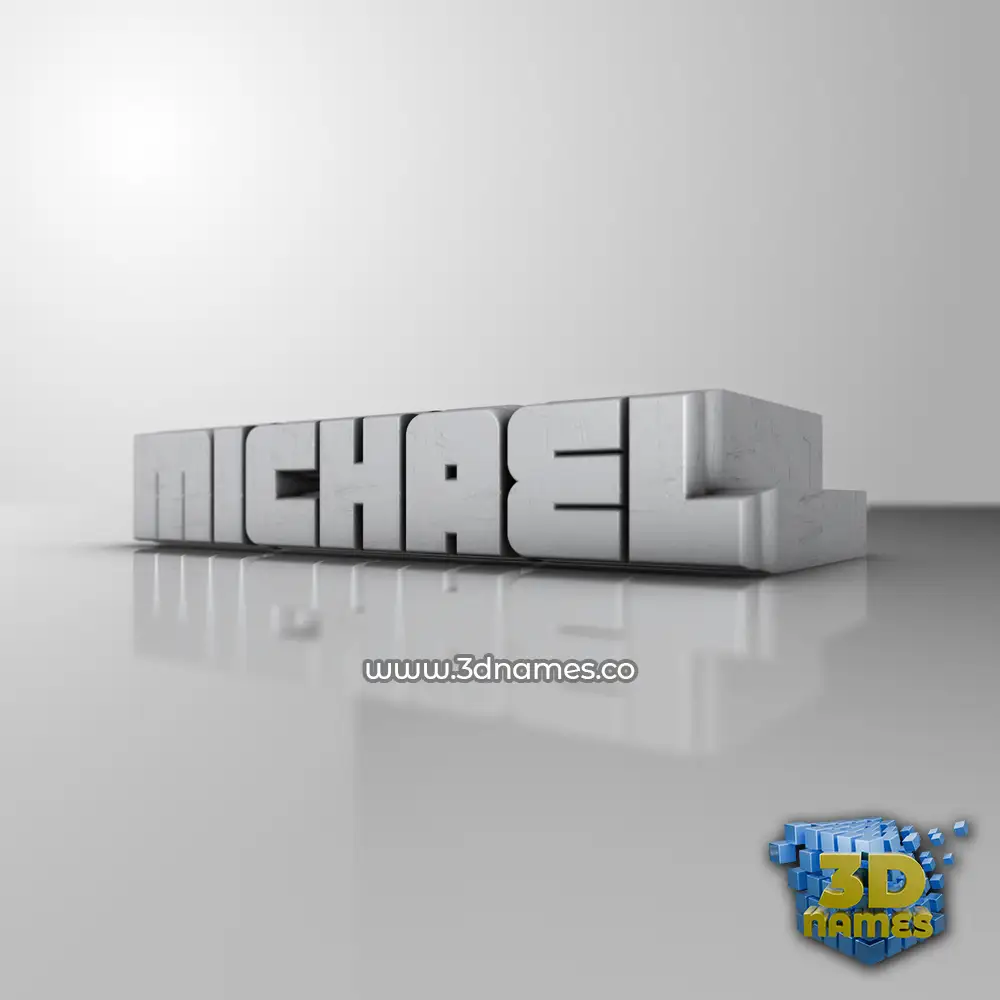michael in White Metro style - 3D name wallpaper