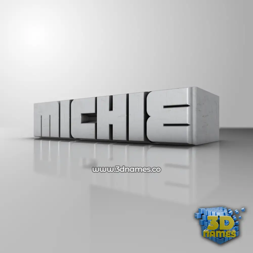 michie in White Metro style - 3D name wallpaper