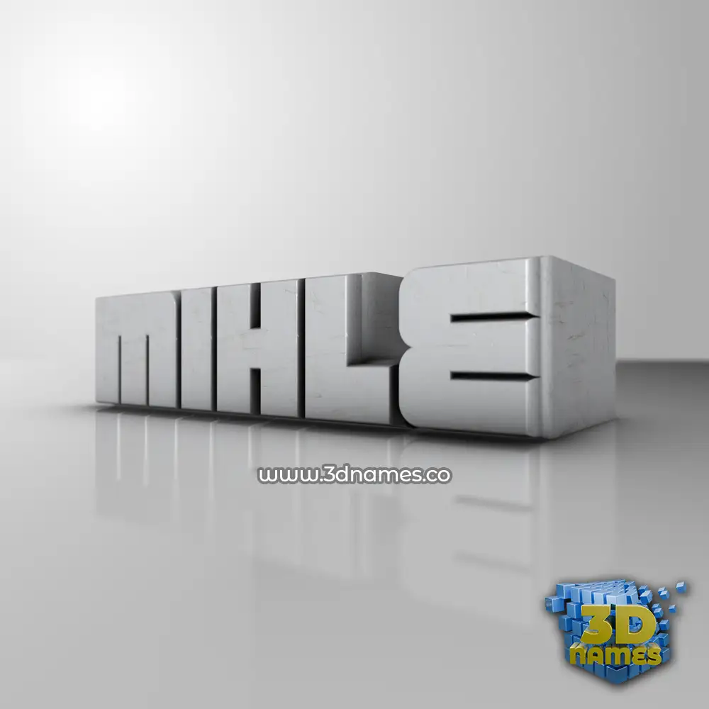 mihle in White Metro style - 3D name wallpaper