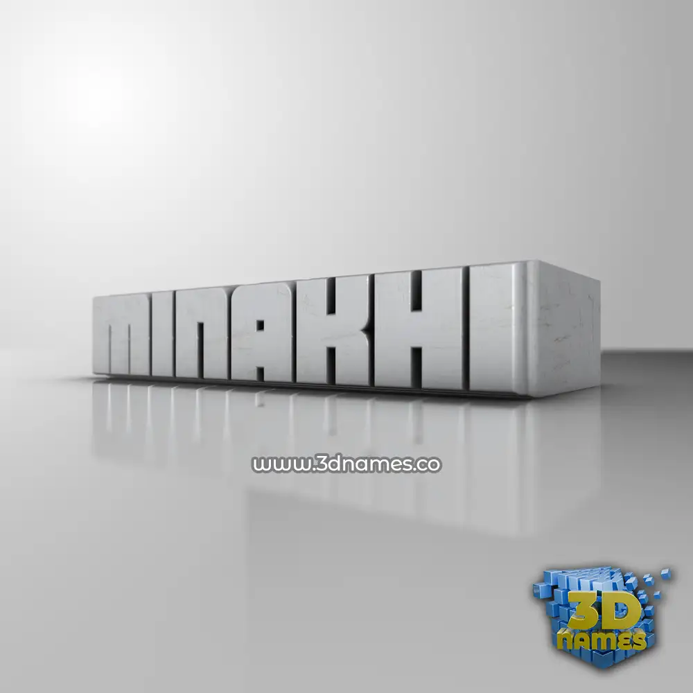 minakhi in White Metro style - 3D name wallpaper