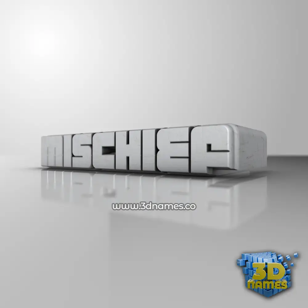 mischief in White Metro style - 3D name wallpaper