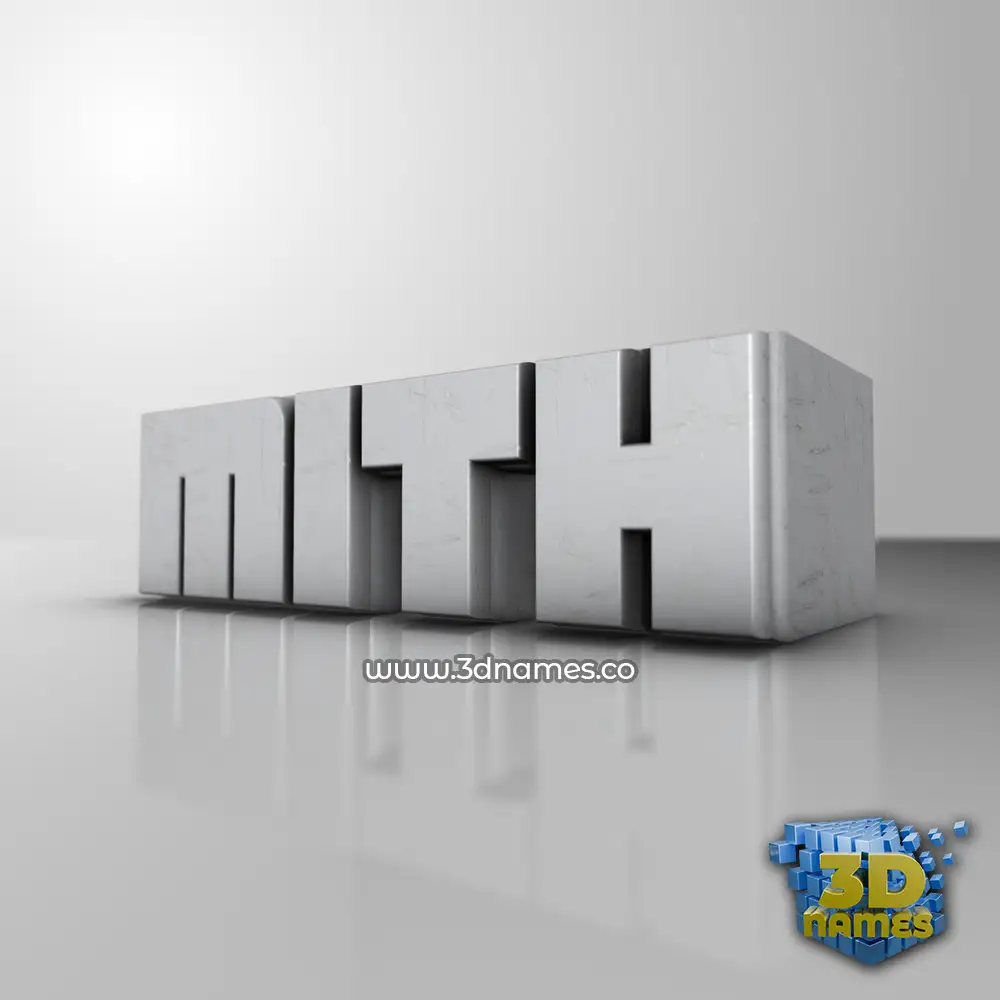 mith in White Metro style - 3D name wallpaper