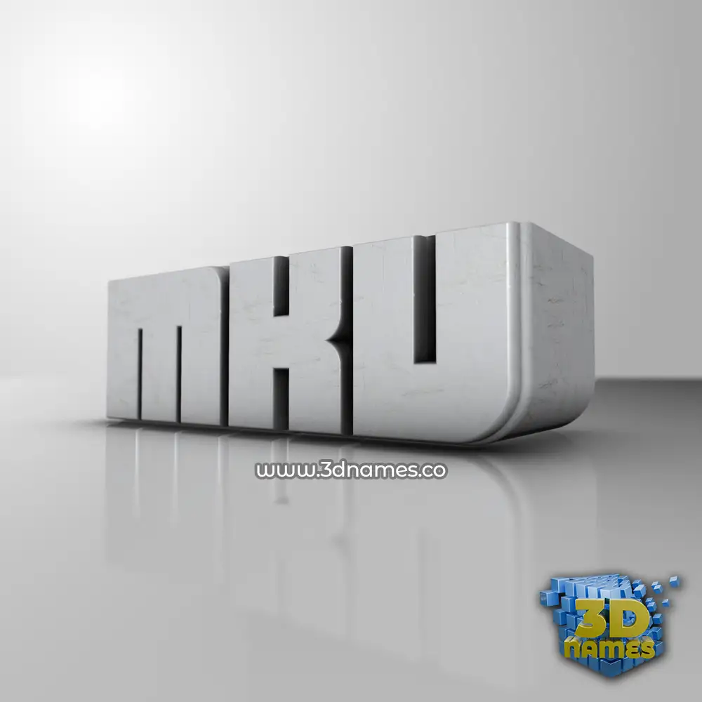 mkv in White Metro style - 3D name wallpaper