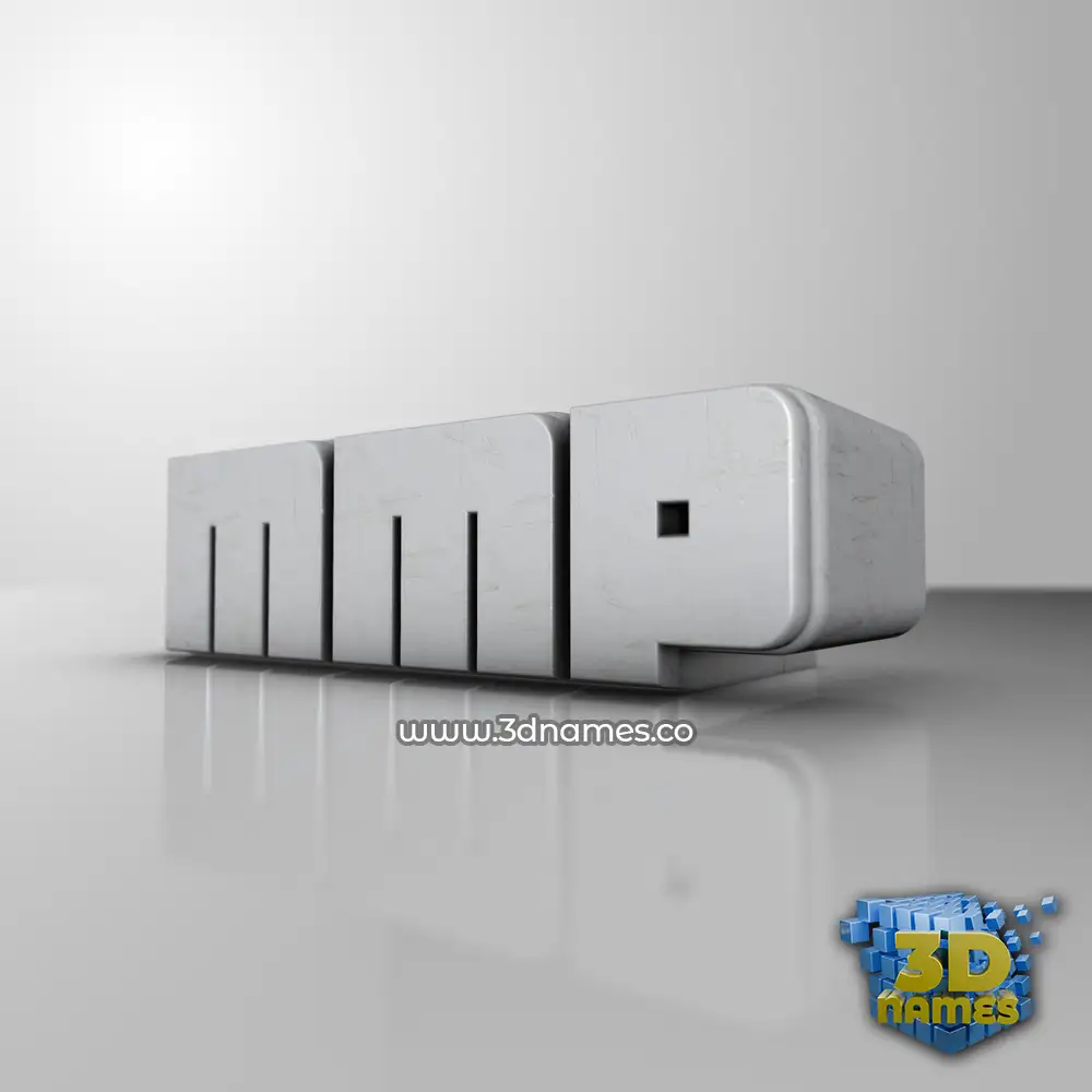 mmp in White Metro style - 3D name wallpaper