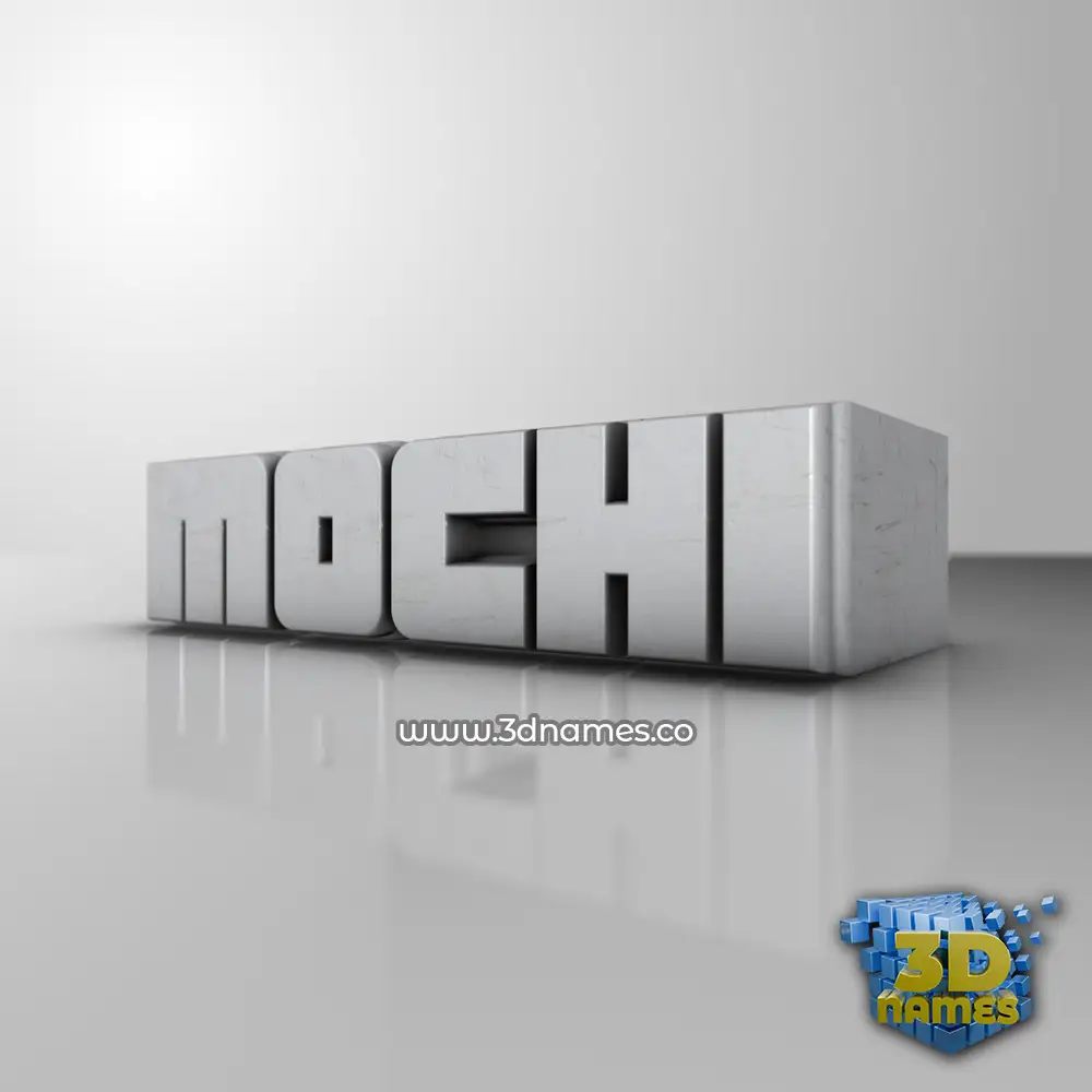 mochi in White Metro style - 3D name wallpaper