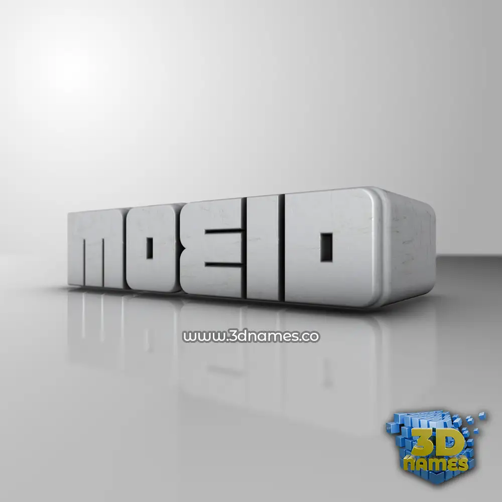 moeid in White Metro style - 3D name wallpaper