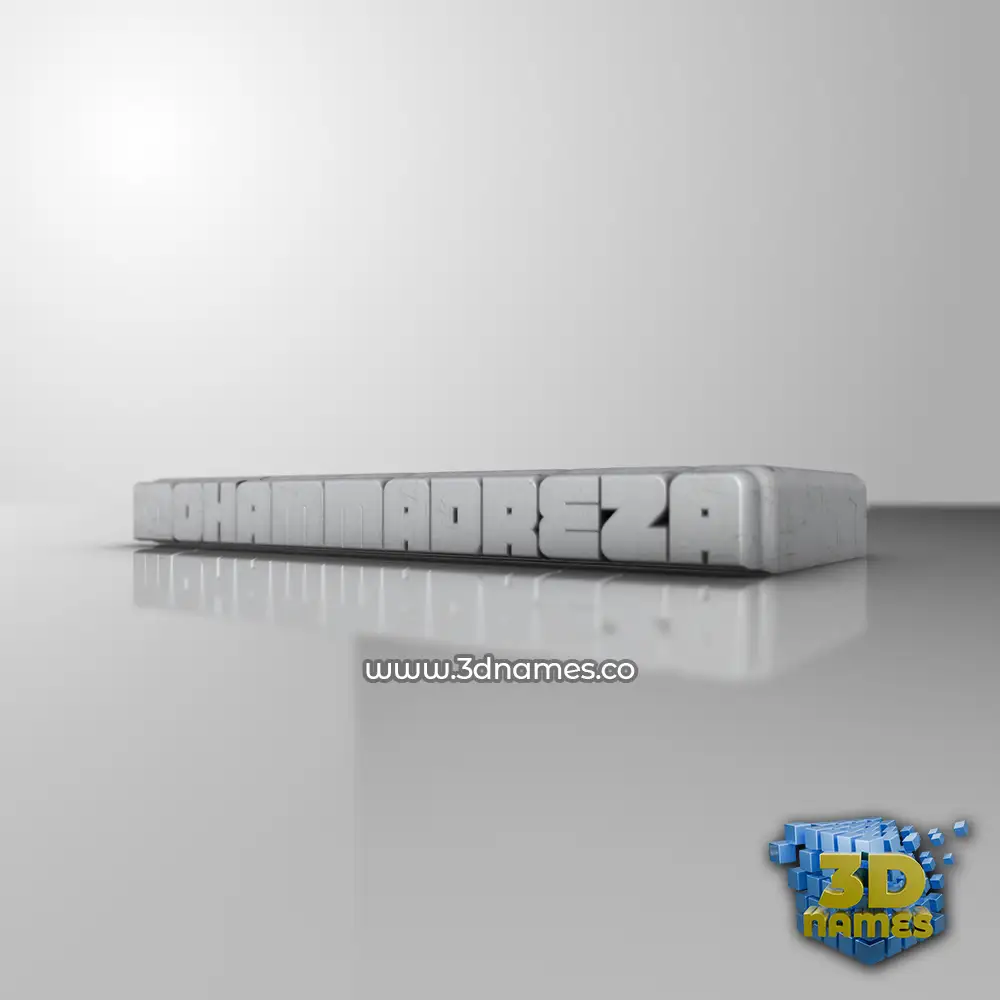 mohammadreza in White Metro style - 3D name wallpaper