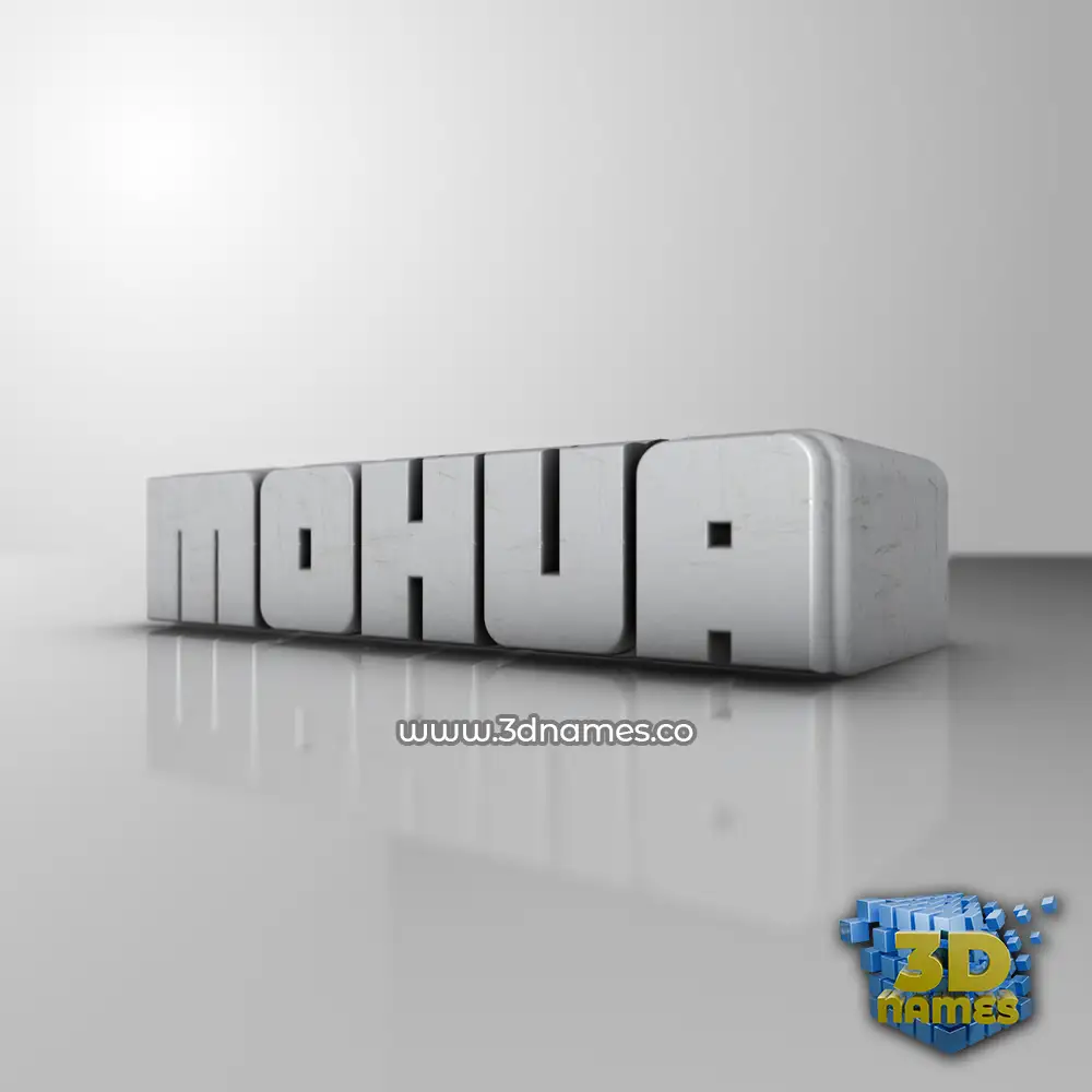 mohua in White Metro style - 3D name wallpaper