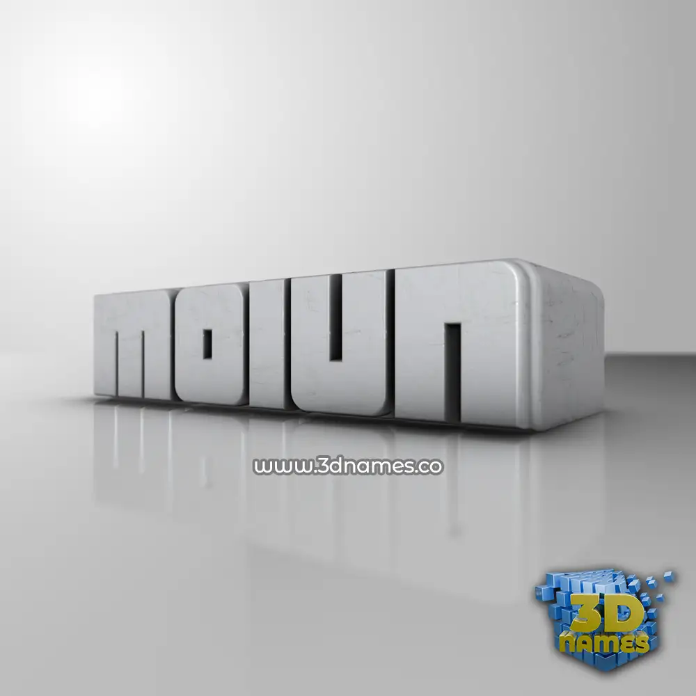 moiun in White Metro style - 3D name wallpaper