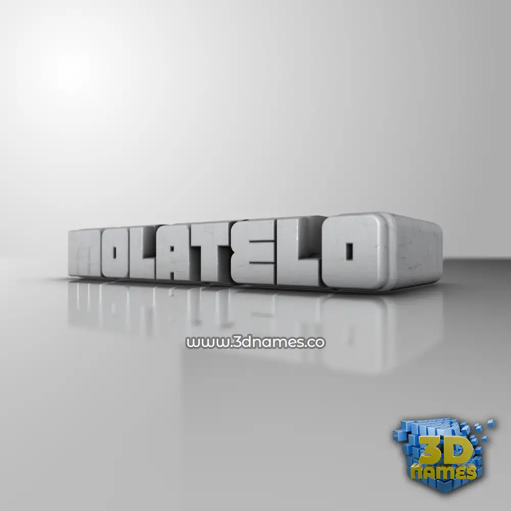 molatelo in White Metro style - 3D name wallpaper