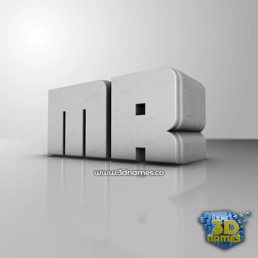 mr in White Metro style - 3D name wallpaper