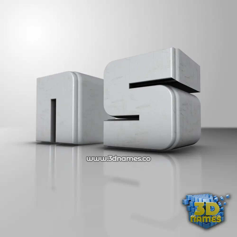n s in White Metro style - 3D name wallpaper
