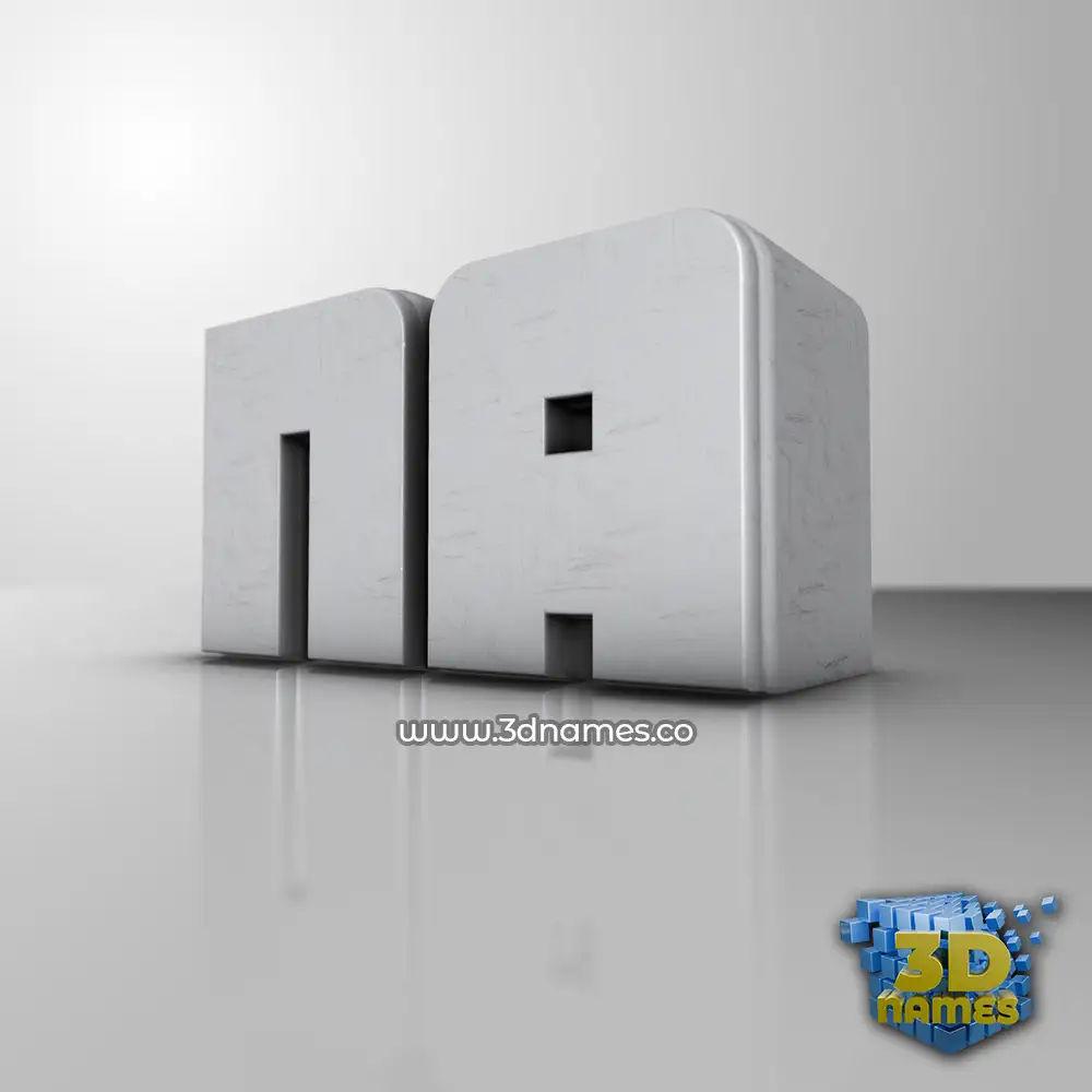 na in White Metro style - 3D name wallpaper