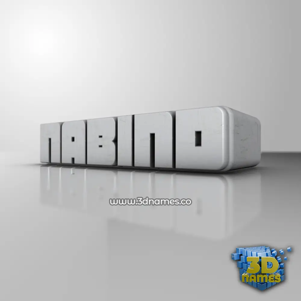 nabind in White Metro style - 3D name wallpaper