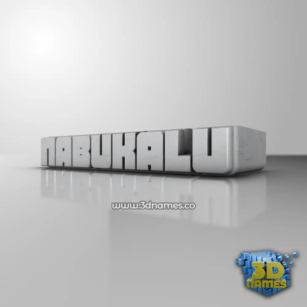nabukalu in White Metro style - 3D name wallpaper