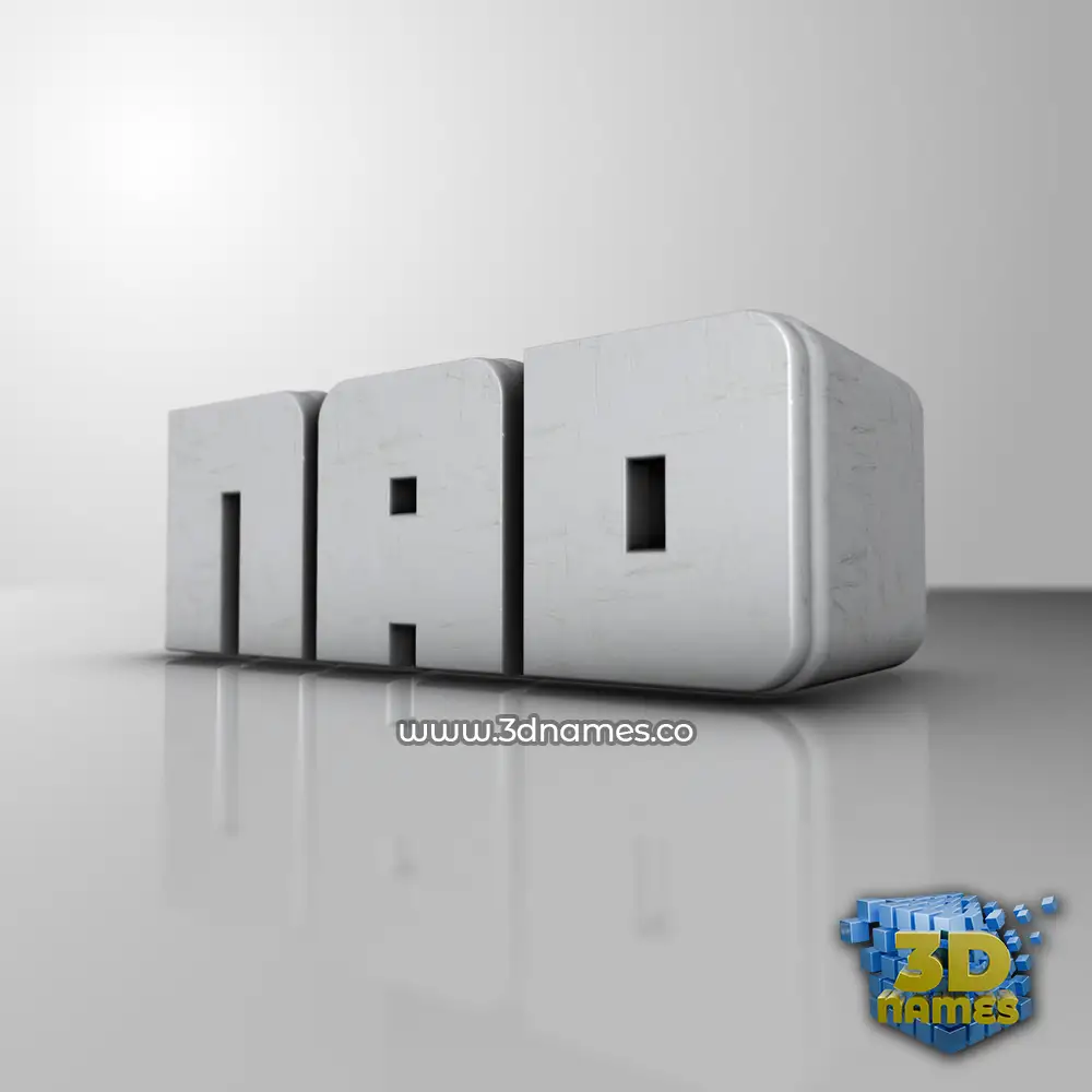 nad in White Metro style - 3D name wallpaper