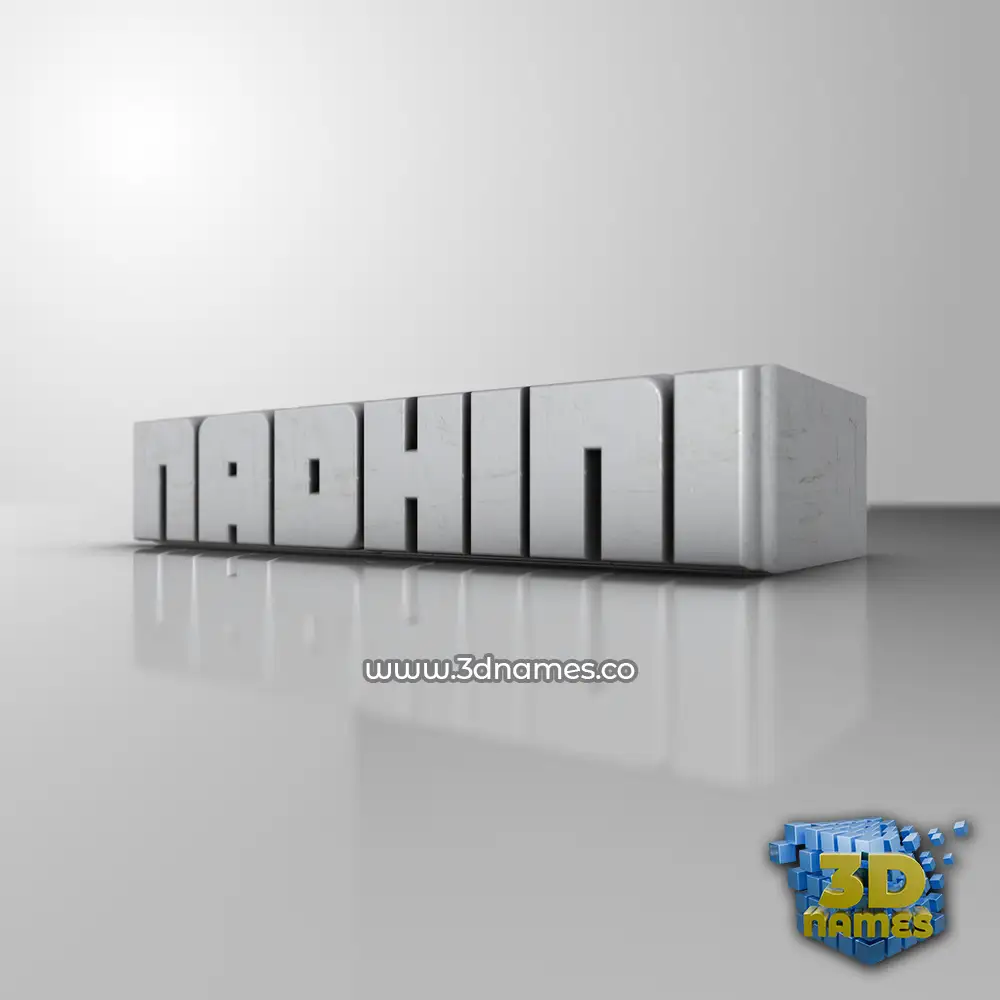 nadhini in White Metro style - 3D name wallpaper