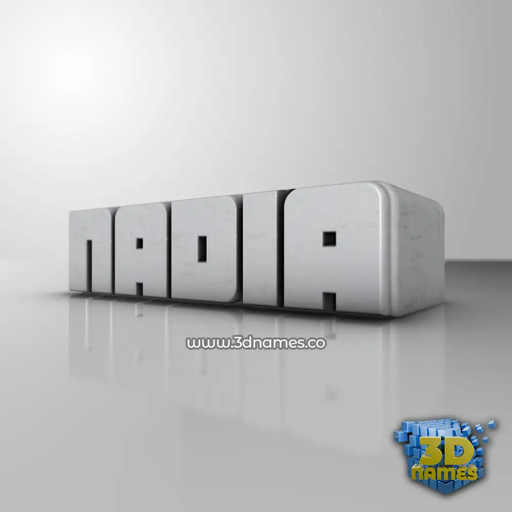 nadia in White Metro style - 3D name wallpaper