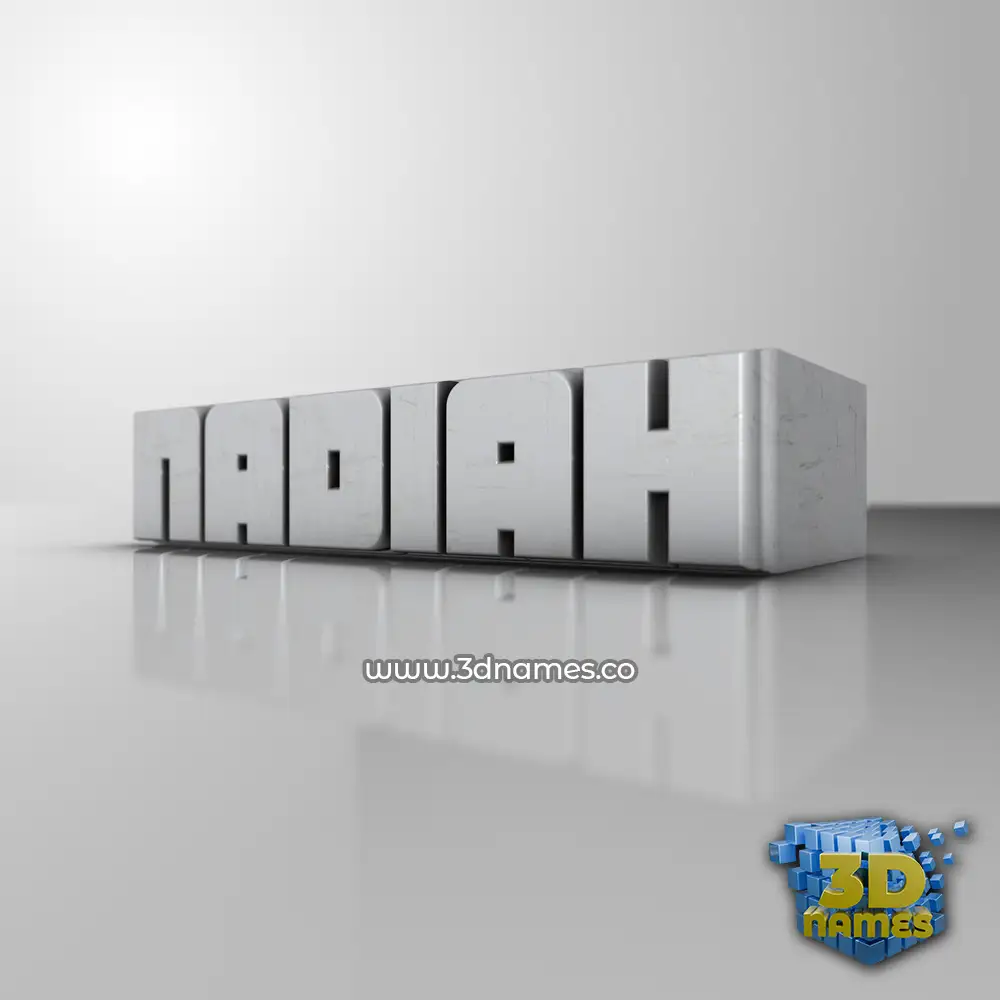 nadiah in White Metro style - 3D name wallpaper