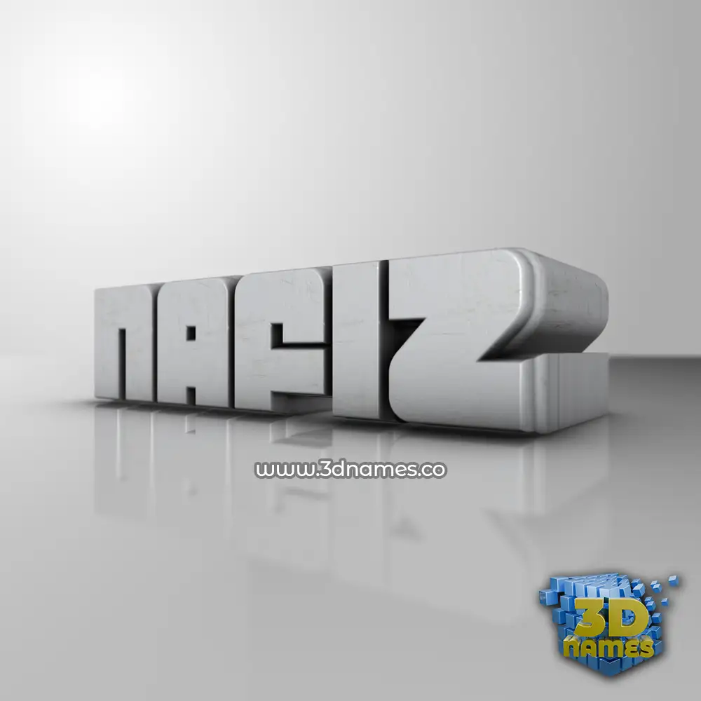 nafiz in White Metro style - 3D name wallpaper