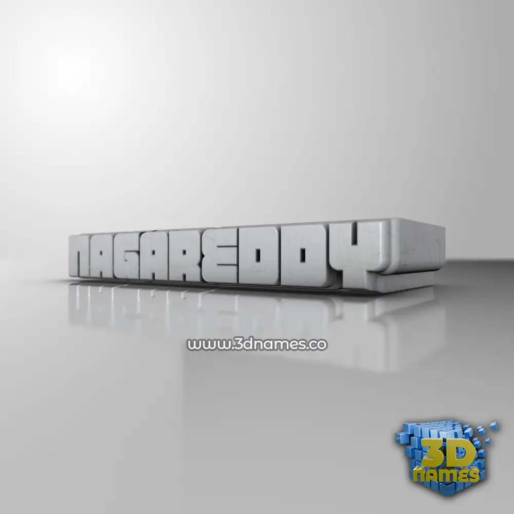 nagareddy in White Metro style - 3D name wallpaper