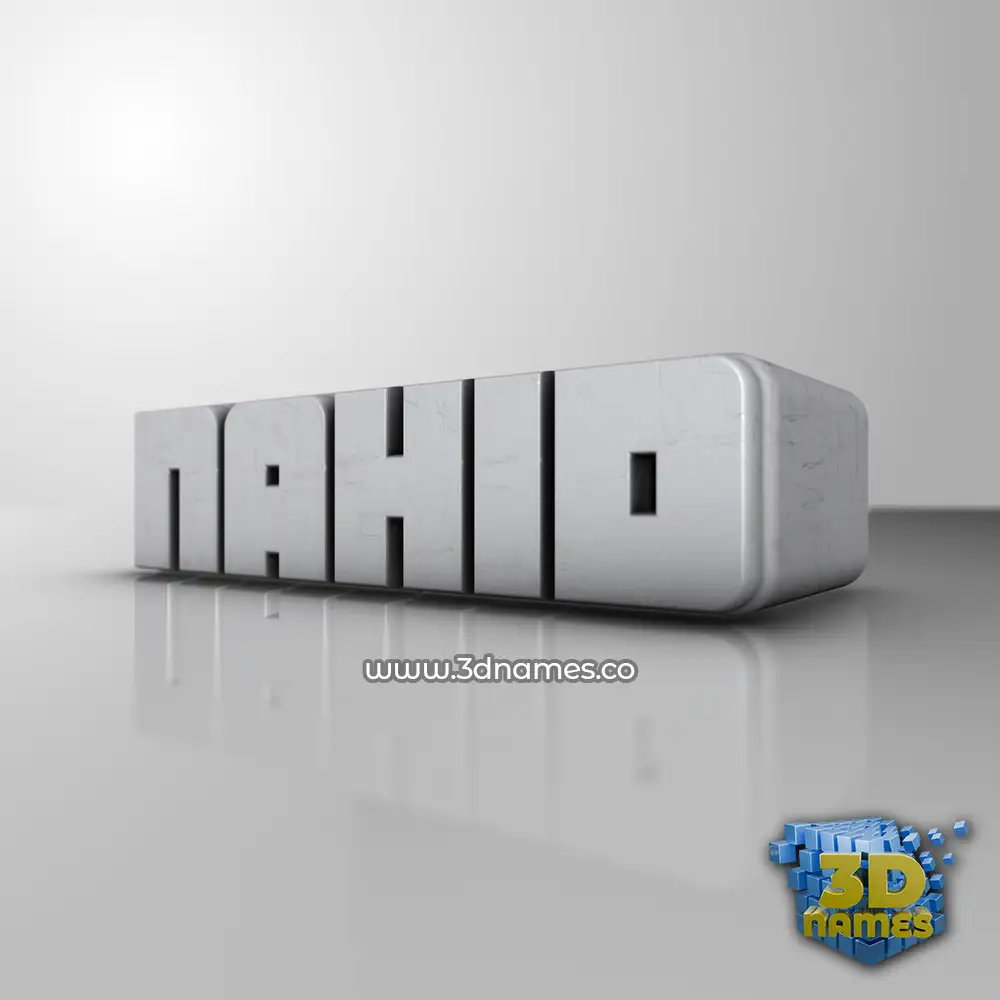 nahid in White Metro style - 3D name wallpaper