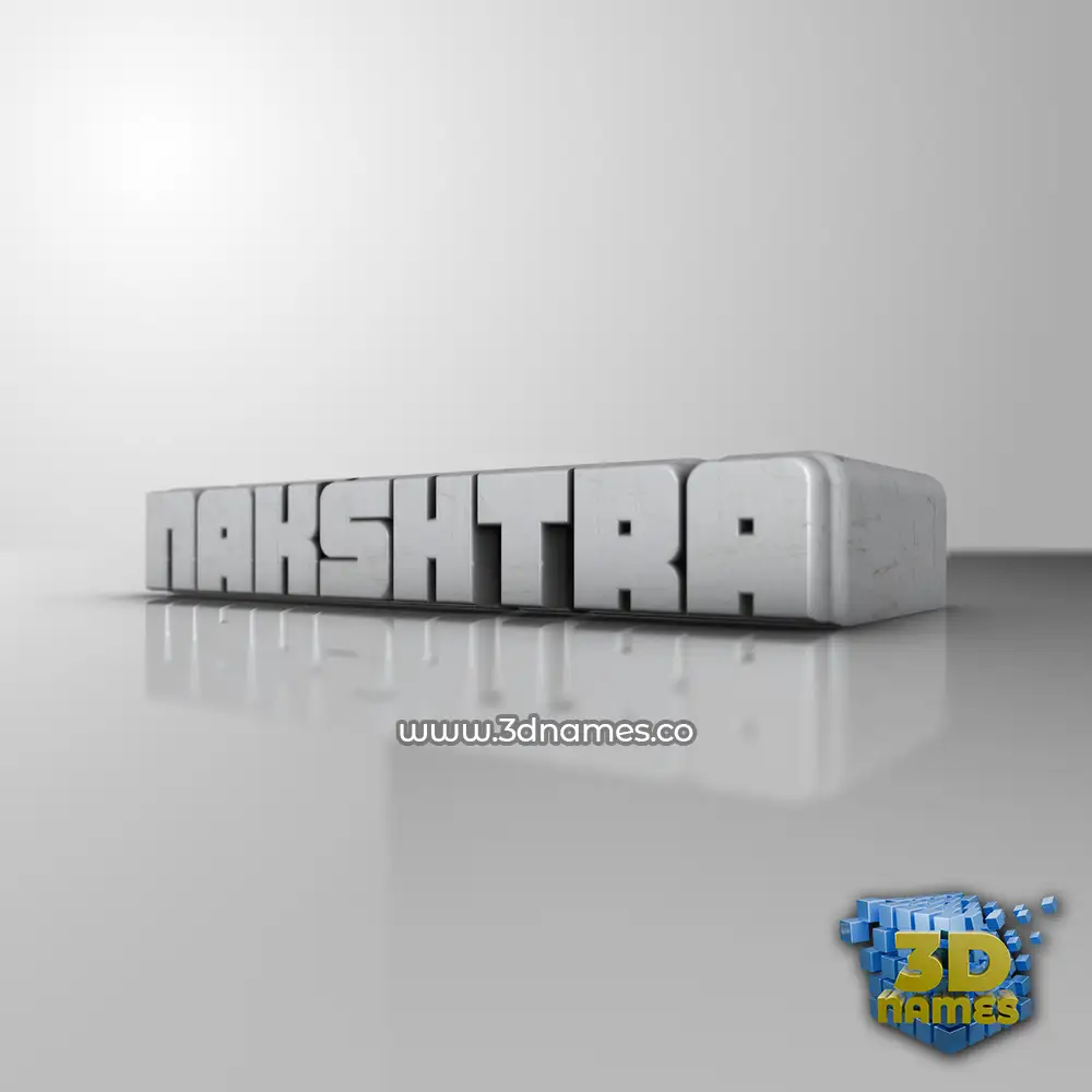 nakshtra in White Metro style - 3D name wallpaper