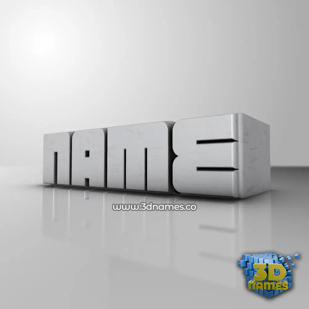 name in White Metro style - 3D name wallpaper