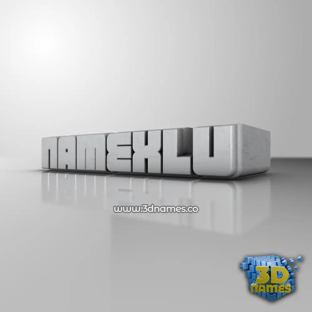 namexlu in White Metro style - 3D name wallpaper