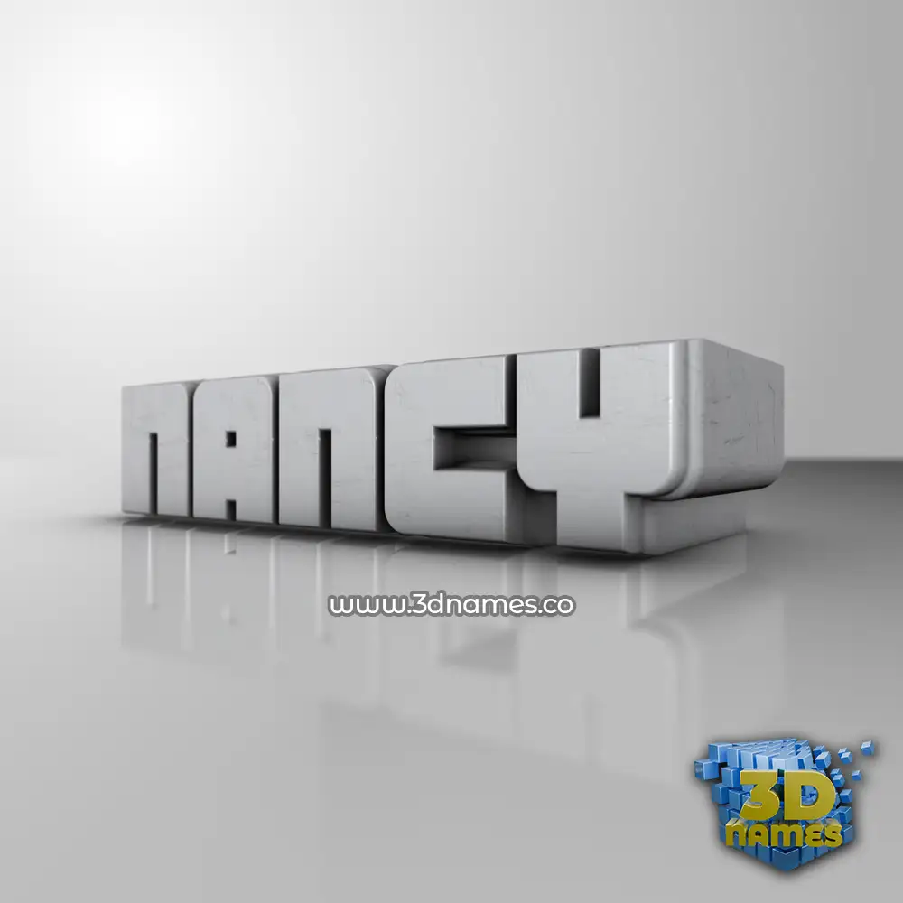 nancy in White Metro style - 3D name wallpaper