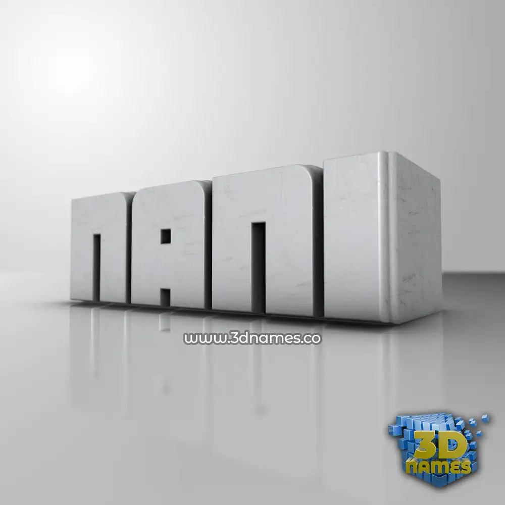 nani in White Metro style - 3D name wallpaper
