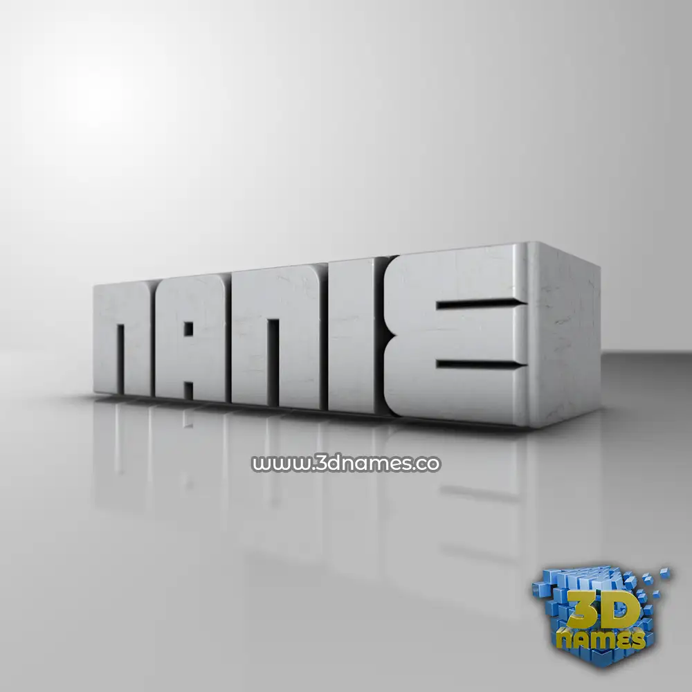 nanie in White Metro style - 3D name wallpaper