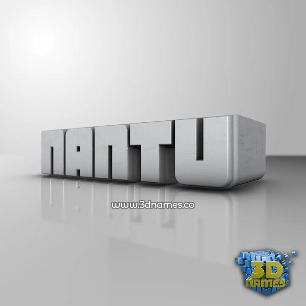 nantu in White Metro style - 3D name wallpaper