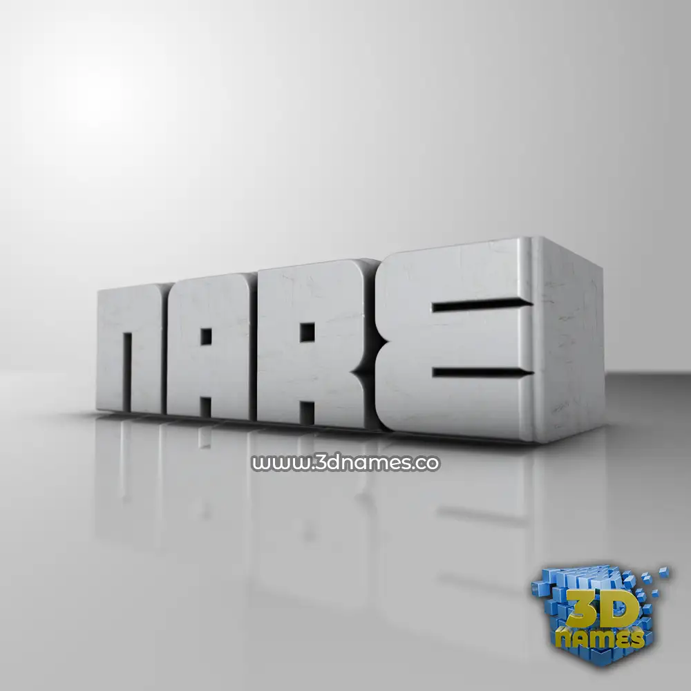 nare in White Metro style - 3D name wallpaper