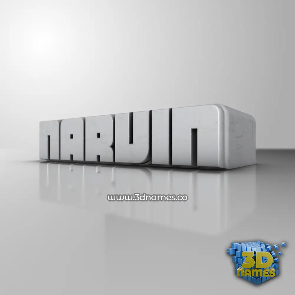 narvin in White Metro style - 3D name wallpaper