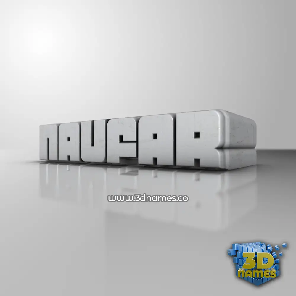 naufar in White Metro style - 3D name wallpaper