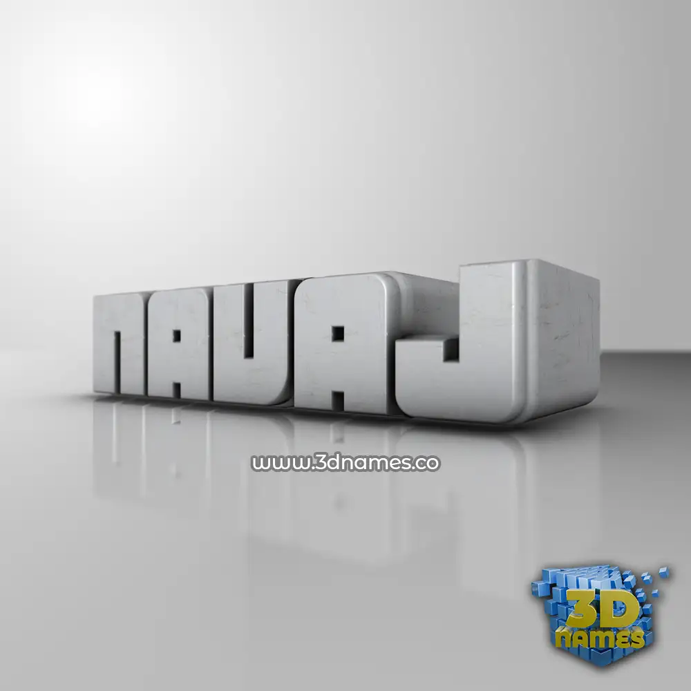 navaj in White Metro style - 3D name wallpaper