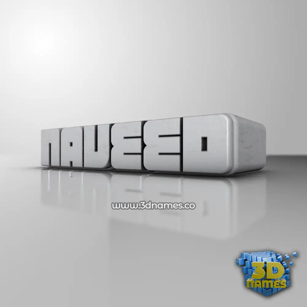 naveed in White Metro style - 3D name wallpaper