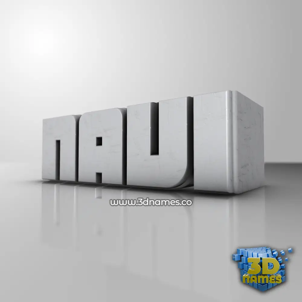 navi in White Metro style - 3D name wallpaper