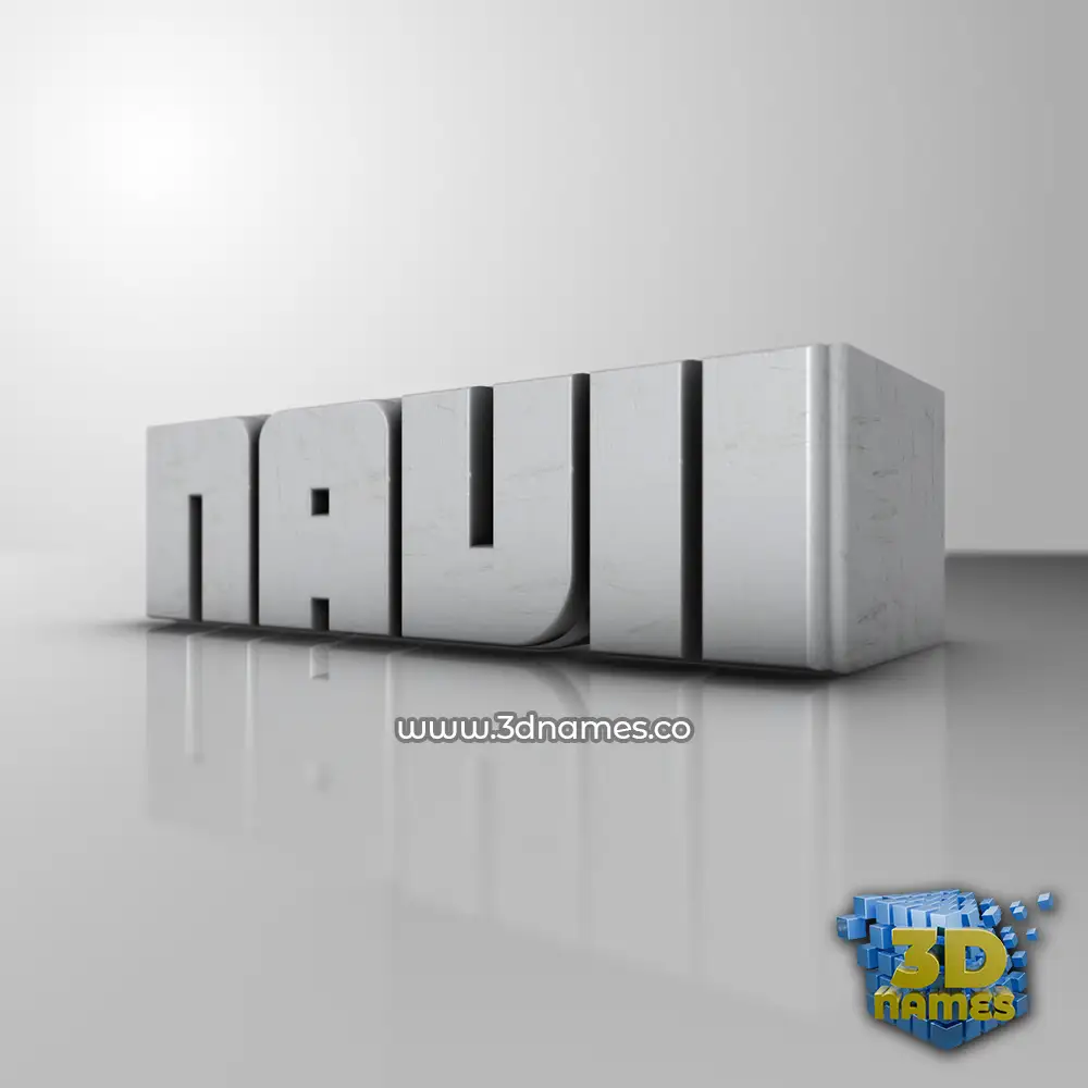 navii in White Metro style - 3D name wallpaper